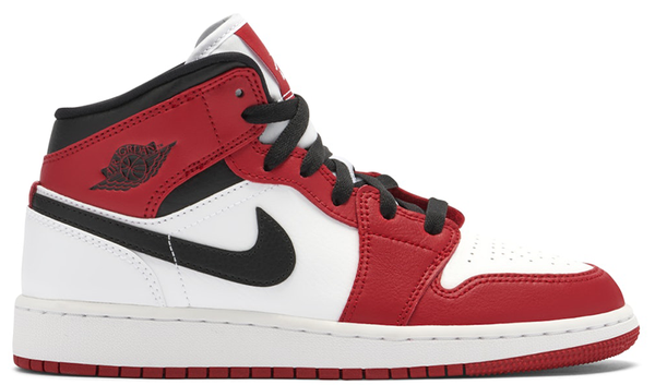 Nike Air Jordan 1 Mid 'Chicago White Toe' GS